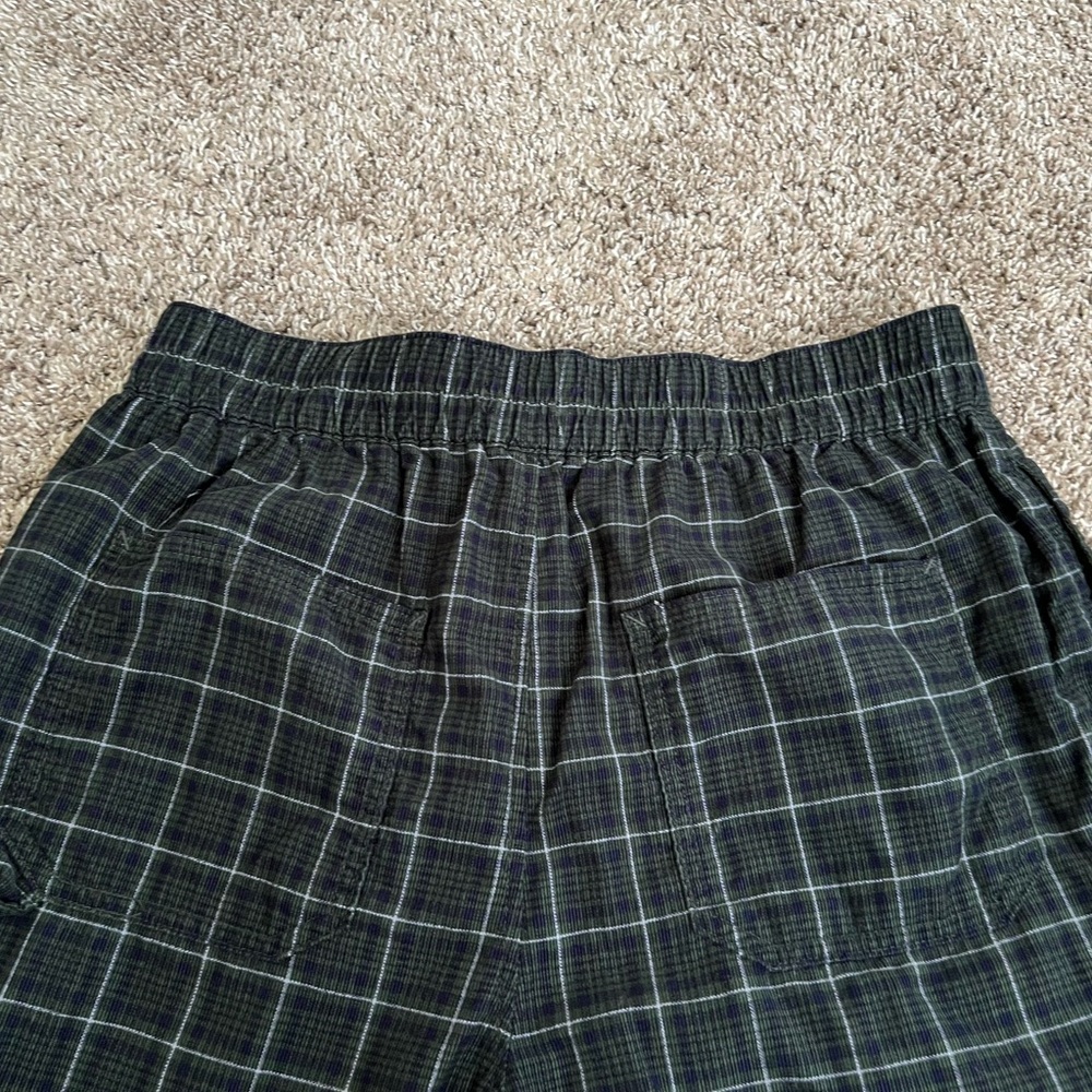 Madewell Dark Green Blue Plaid Corduroy Pull-On Tapered Pants Carpenter Loop S - Picture 12 of 15